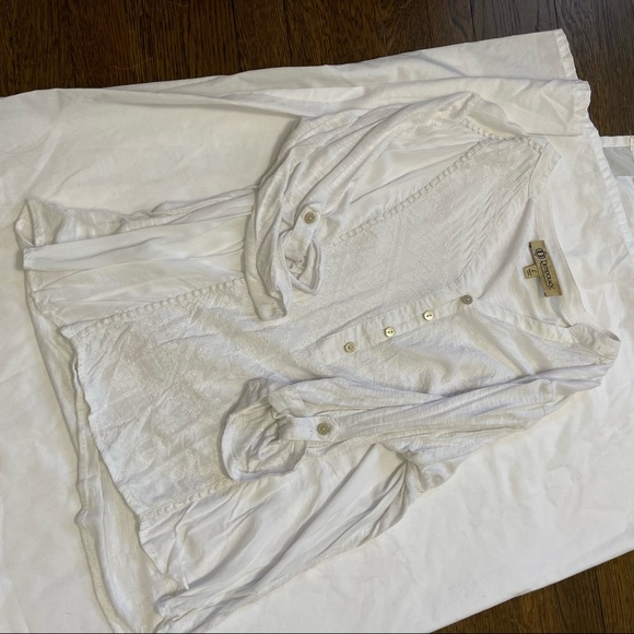 Cream Democracy embroidered shirt - Picture 5 of 8